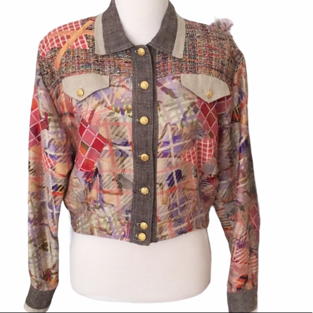 Vintage’s Canvasbacks Patchwork Jacket Gold Buttons Y2K